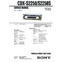 Sony CDX-S2250, CDX-S2250S Service Manual