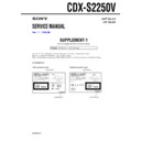 Sony CDX-S2250V (serv.man2) Service Manual