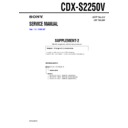 Sony CDX-S2250V (serv.man3) Service Manual