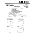Sony CDX-U300 (serv.man2) Service Manual