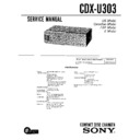 Sony CDX-U303, CDX-U303RF, XR-U500RDS, XR-U700RDS, XR-U800RDS Service Manual