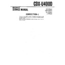 Sony CDX-U400D (serv.man3) Service Manual