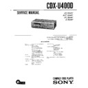 Sony CDX-U400D Service Manual