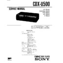 Sony CDX-U500 Service Manual