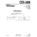 Sony CDX-U606 (serv.man3) Service Manual