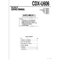 Sony CDX-U606 Service Manual