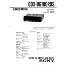 Sony CDX-U6180RDS Service Manual