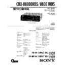 Sony CDX-U8000RDS, CDX-U8001RDS Service Manual