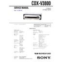 Sony CDX-V3800 Service Manual