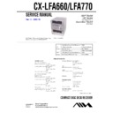 Sony CX-LFA660, CX-LFA770, XR-FA660, XR-FA770 Service Manual