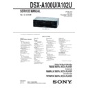 Sony DSX-A100U, DSX-A102U Service Manual