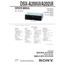 Sony DSX-A200UI, DSX-A202UI Service Manual
