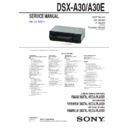 dsx-a30, dsx-a30e service manual