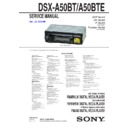 Sony DSX-A50BT, DSX-A50BTE Service Manual