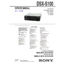Sony DSX-S100 Service Manual