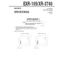 Sony EXR-105, XR-3740 (serv.man2) Service Manual