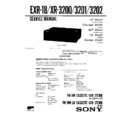 Sony EXR-18, XR-3200, XR-3201, XR-3202, XR-3209 Service Manual