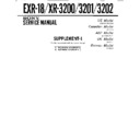 Sony EXR-18, XR-3200, XR-3201, XR-3202 Service Manual