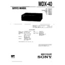 Sony MDX-40 (serv.man2) Service Manual