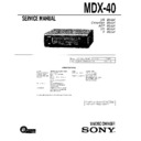 Sony MDX-40 (serv.man3) Service Manual
