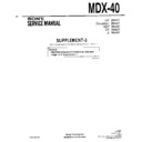 Sony MDX-40 (serv.man6) Service Manual