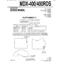 Sony MDX-400, MDX-400RDS (serv.man5) Service Manual