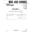 Sony MDX-400, MDX-400RDS (serv.man7) Service Manual