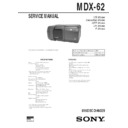 Sony MDX-62 Service Manual
