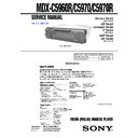 Sony MDX-C5960R, MDX-C5970, MDX-C5970R Service Manual