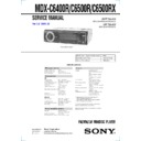Sony MDX-C6400R, MDX-C6500R, MDX-C6500RX Service Manual