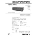 Sony MDX-C7970, MDX-C7970R, MDX-C8970 Service Manual