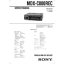 Sony MDX-C800REC Service Manual