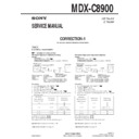 Sony MDX-C8900 (serv.man3) Service Manual