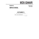 Sony MDX-C8900R (serv.man2) Service Manual