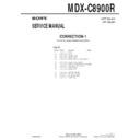 Sony MDX-C8900R (serv.man3) Service Manual
