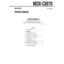 Sony MDX-C8970 (serv.man2) Service Manual