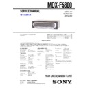 Sony MDX-F5800 Service Manual
