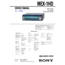 Sony MEX-1HD (serv.man2) Service Manual