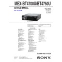 Sony MEX-BT4700U, MEX-BT4750U Service Manual