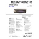 Sony MEX-DV1100, MEX-DV2100 Service Manual