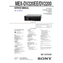 Sony MEX-DV2200, MEX-DV220EE Service Manual