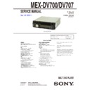 Sony MEX-DV700, MEX-DV707 Service Manual