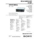 Sony MEX-N4100BE, MEX-N4100BT, MEX-N4150BT Service Manual