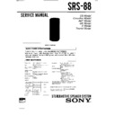 Sony SRS-88 Service Manual