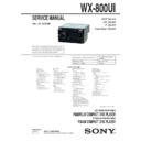 Sony WX-800UI Service Manual