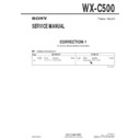 Sony WX-C500 (serv.man2) Service Manual