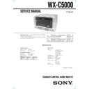 Sony WX-C5000 Service Manual