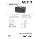 Sony WX-C570 Service Manual