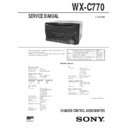 Sony WX-C770 Service Manual