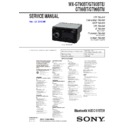 Sony WX-GT90BT, WX-GT90BTE, WX-GT99BT, WX-GT99BTM Service Manual